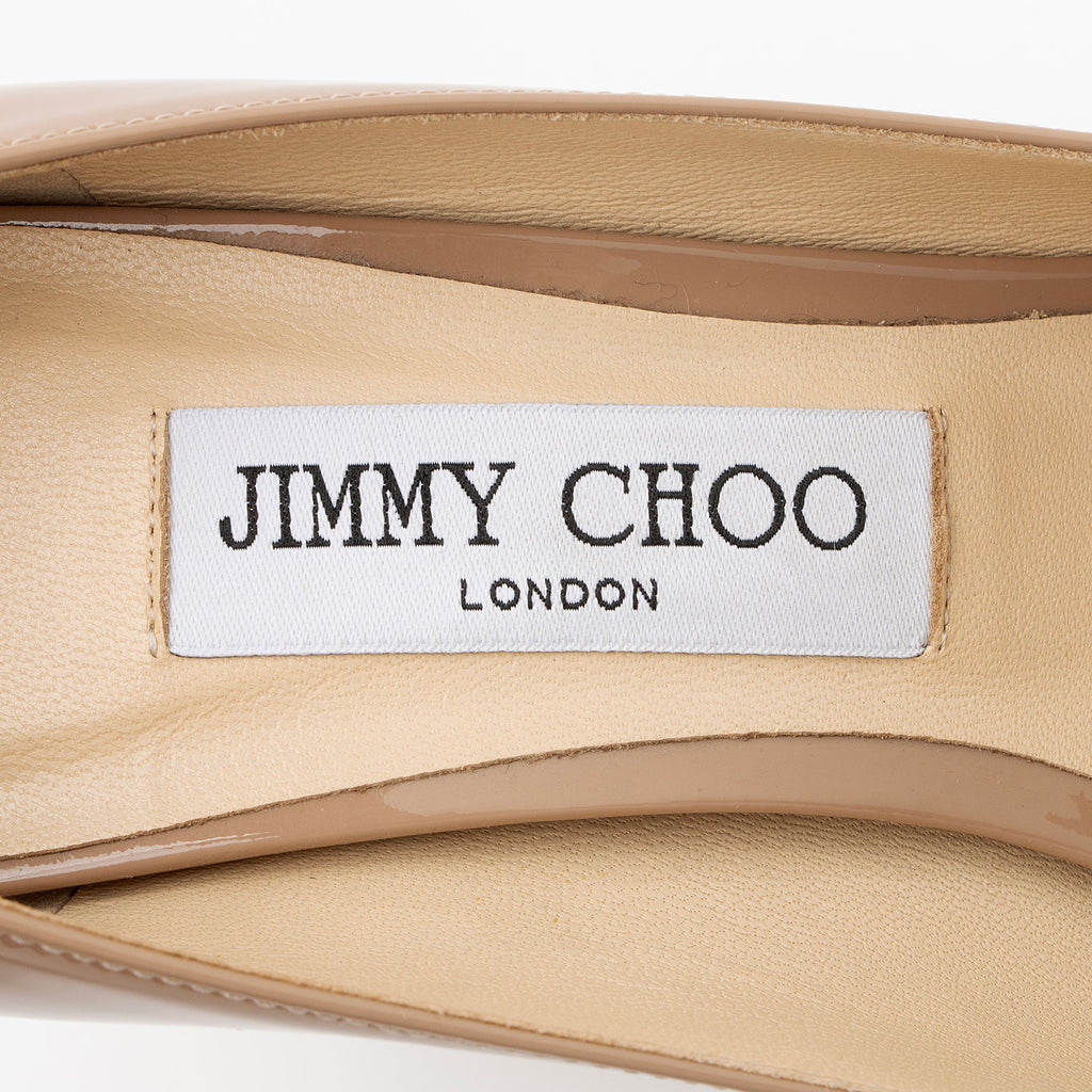Jimmy Choo Patent Leather Love 85 Pumps - Size 7.5 / 37.5