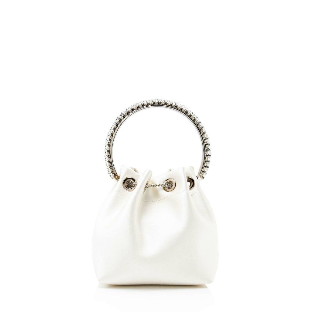Jimmy Choo Satin Crystal Bon Bon Bucket Bag