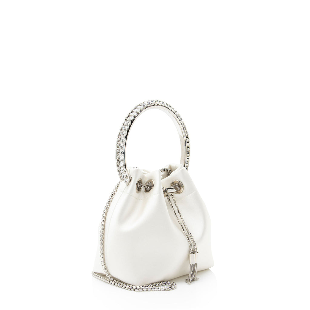 Jimmy Choo Satin Crystal Bon Bon Bucket Bag