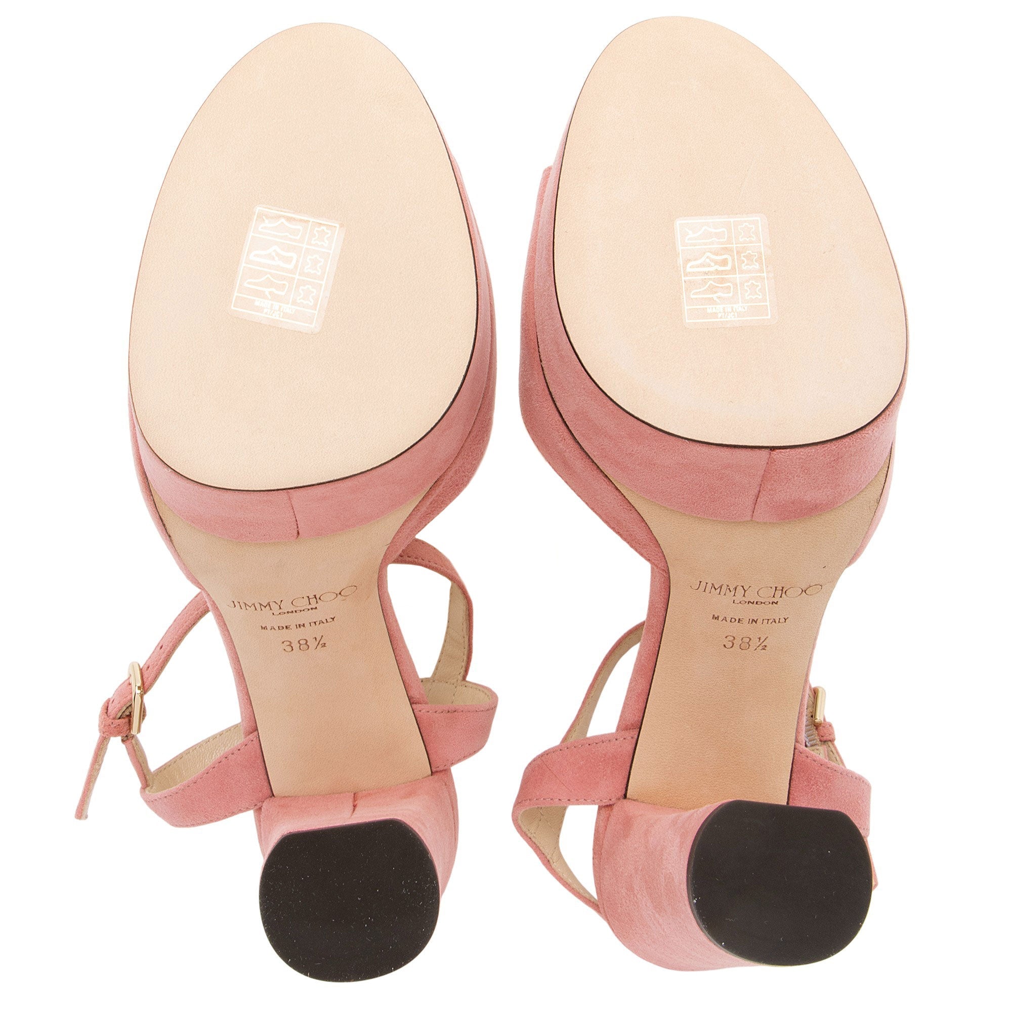 Jimmy Choo Suede Sue Platform Sandals - Size 8.5 / 38.5