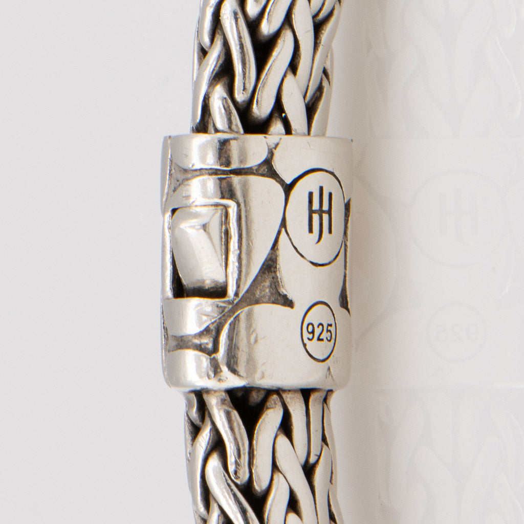John Hardy Sterling Silver Black Sapphire Kali Pebble Station Bracelet