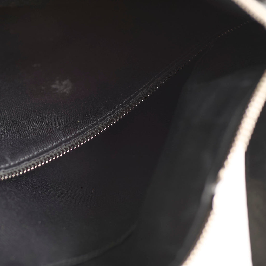 Saint Laurent Croc Embossed Tote Black