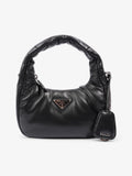 Prada Soft Padded Shoulder Bag Black Nappa Leather
