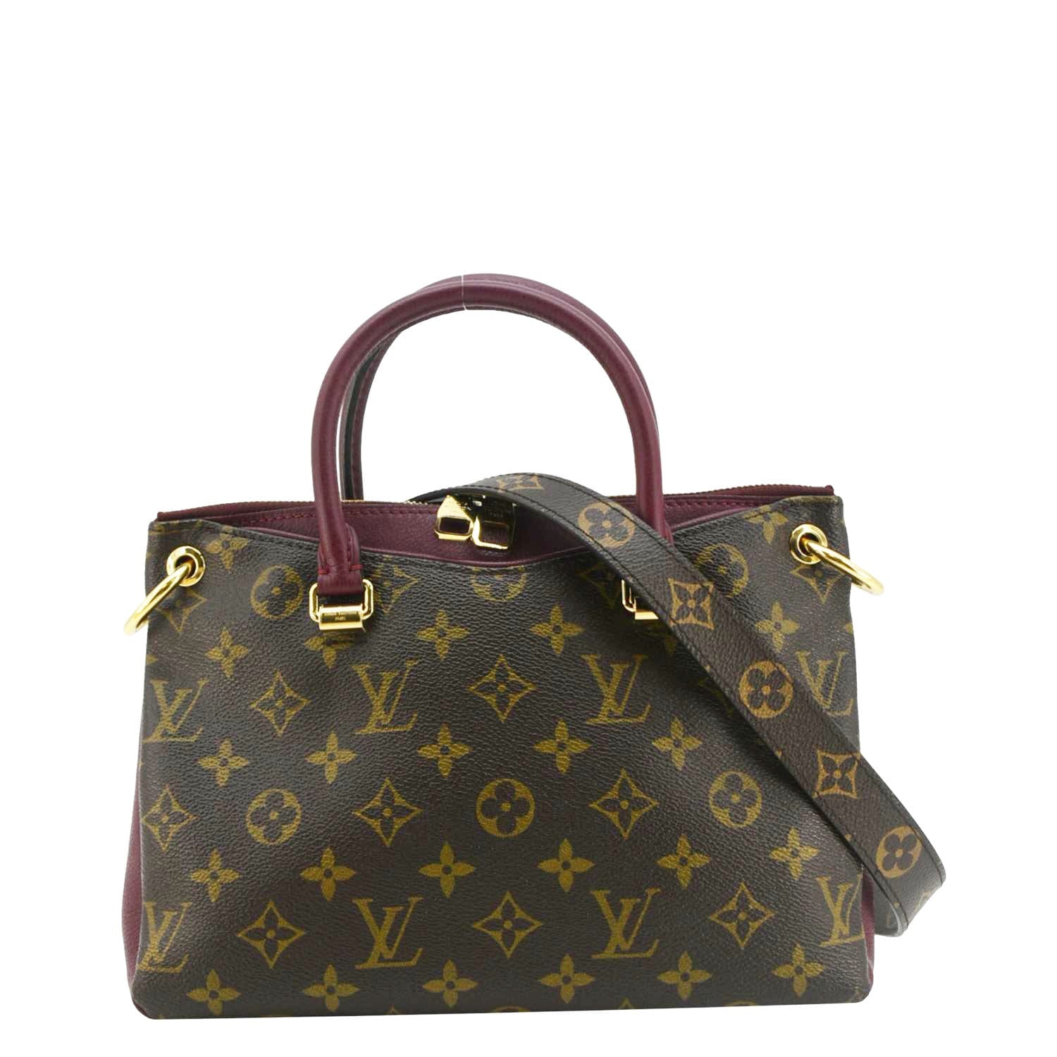 LOUIS VUITTON Pallas BB Monogram Canvas Shoulder Bag Brown