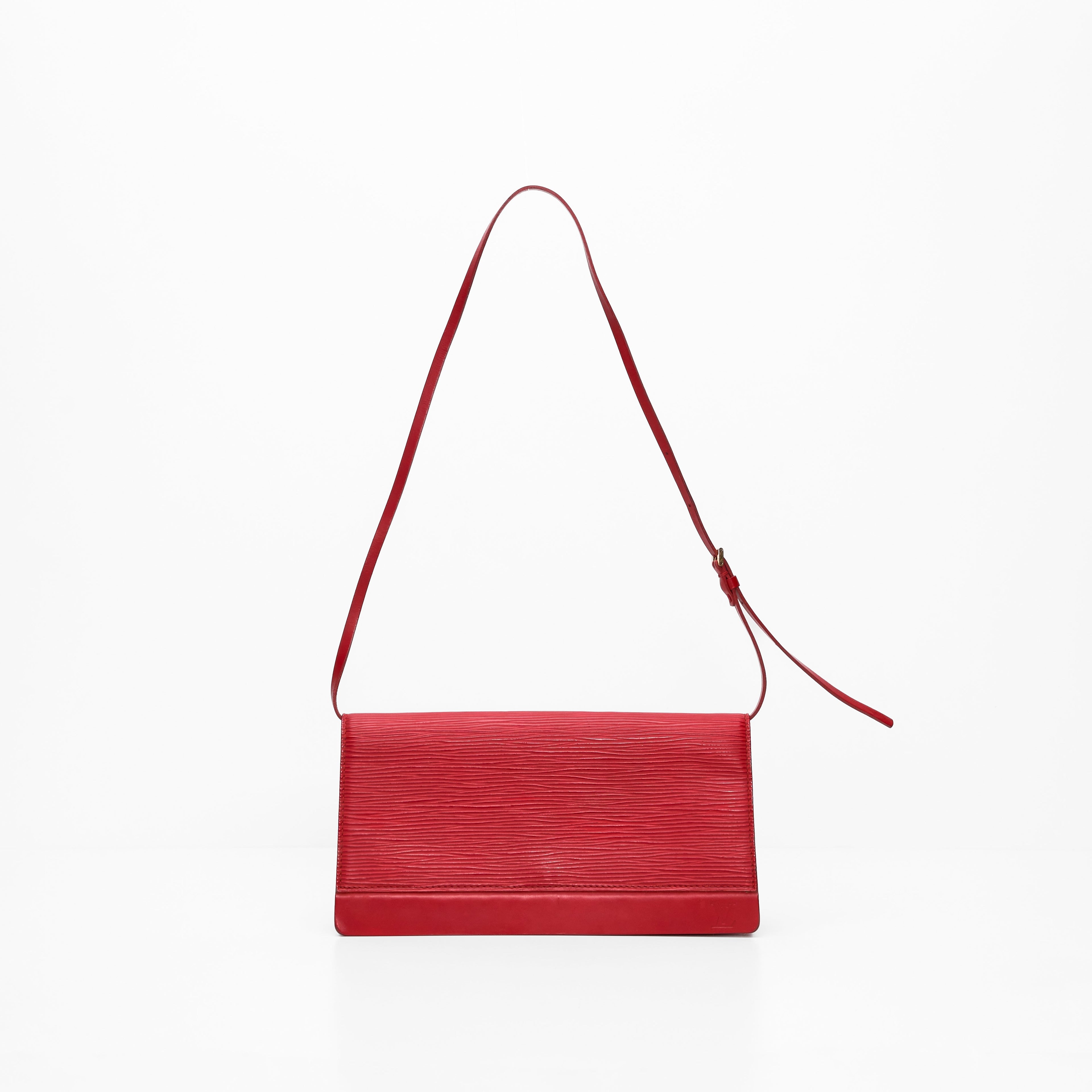Louis Vuitton Epi Shoulder Bag in Red