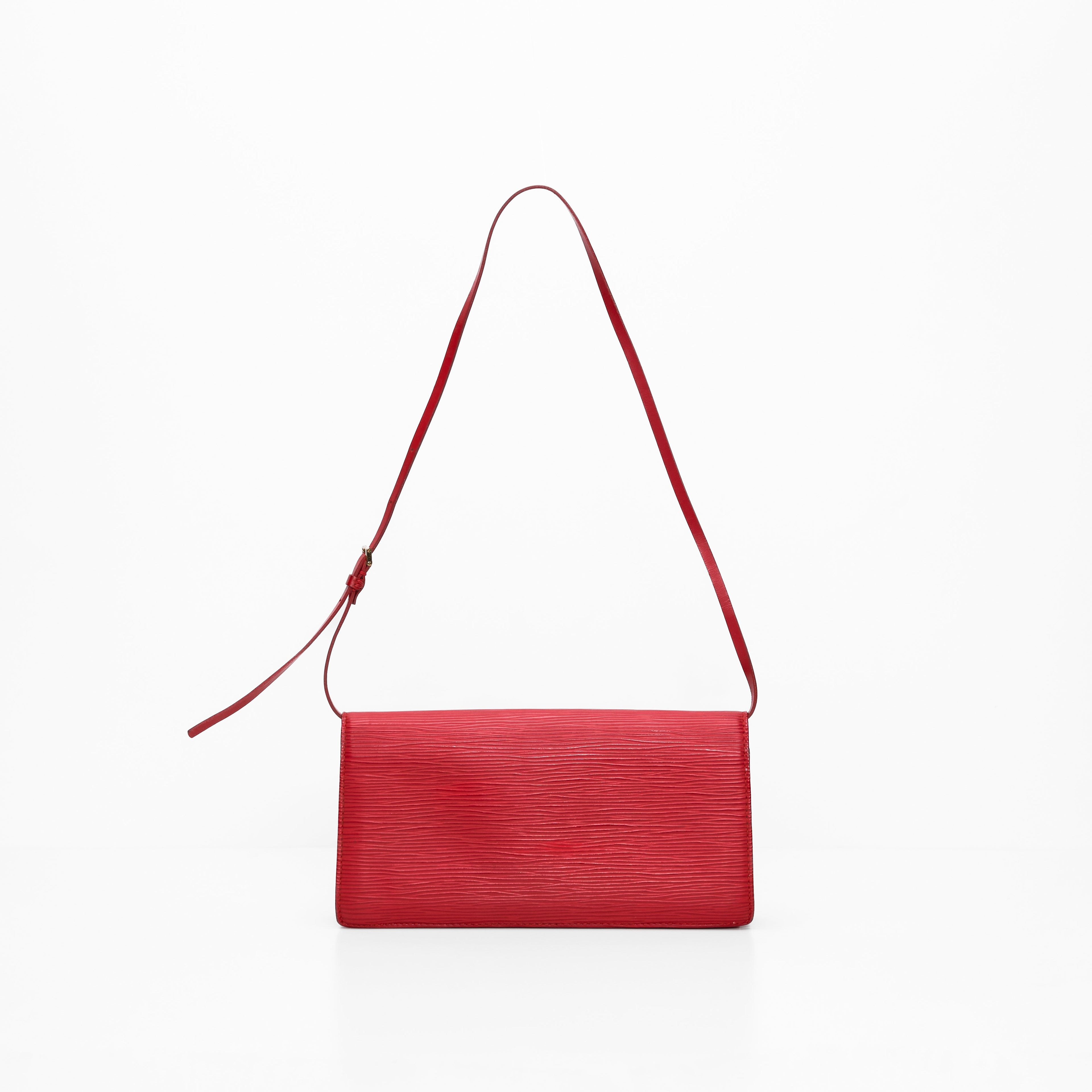 Louis Vuitton Epi Shoulder Bag in Red