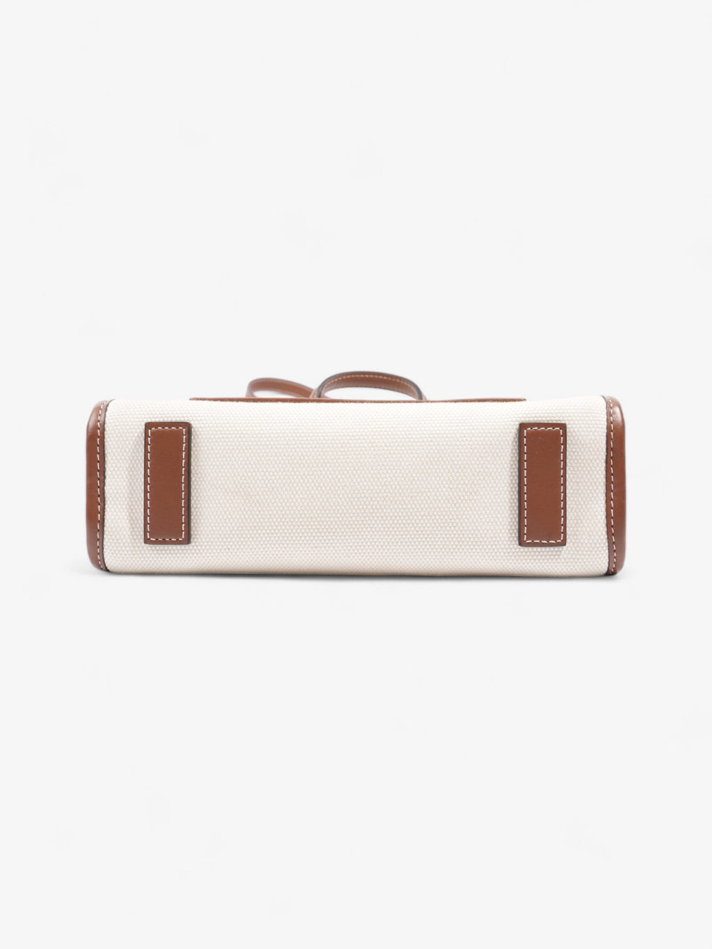 Burberry Freya Horseferry Tote Natural / Tan Cotton Mini