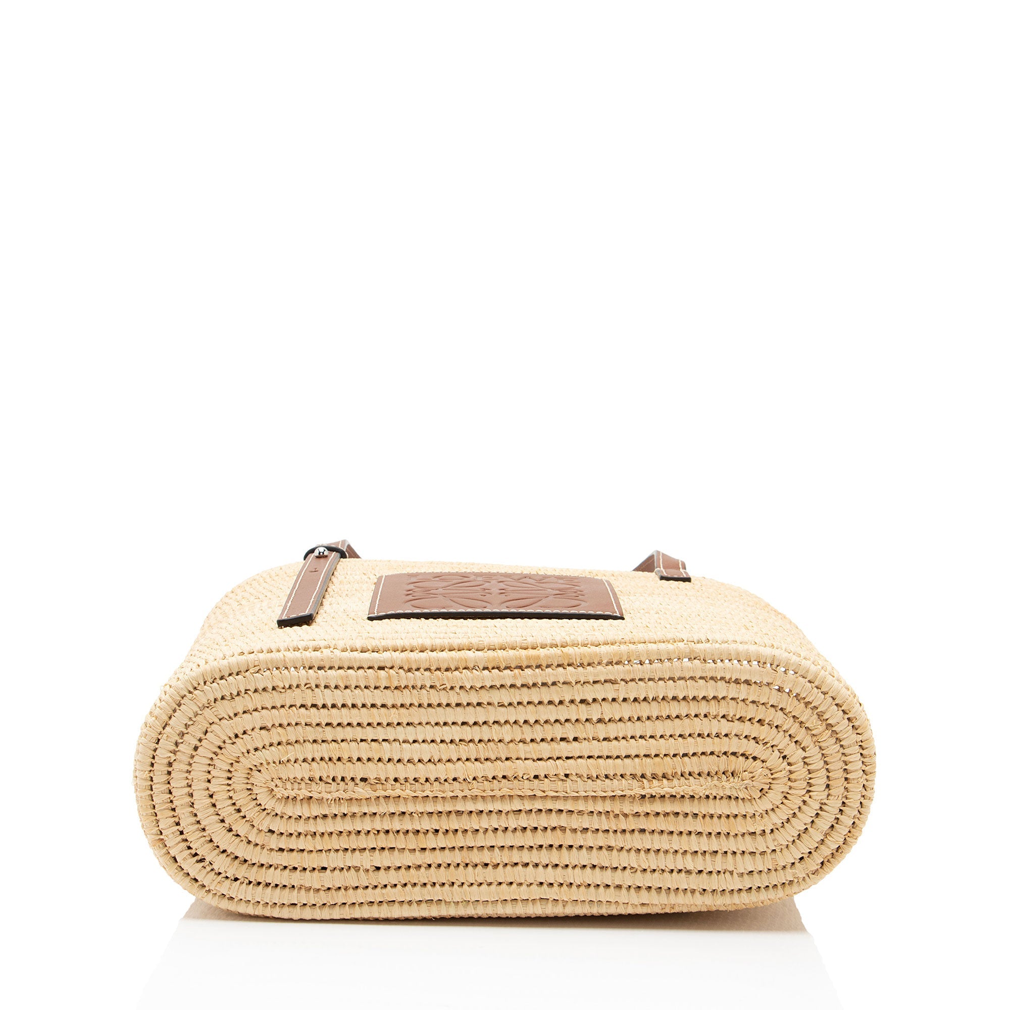 Loewe Raffia Square Basket Small Tote