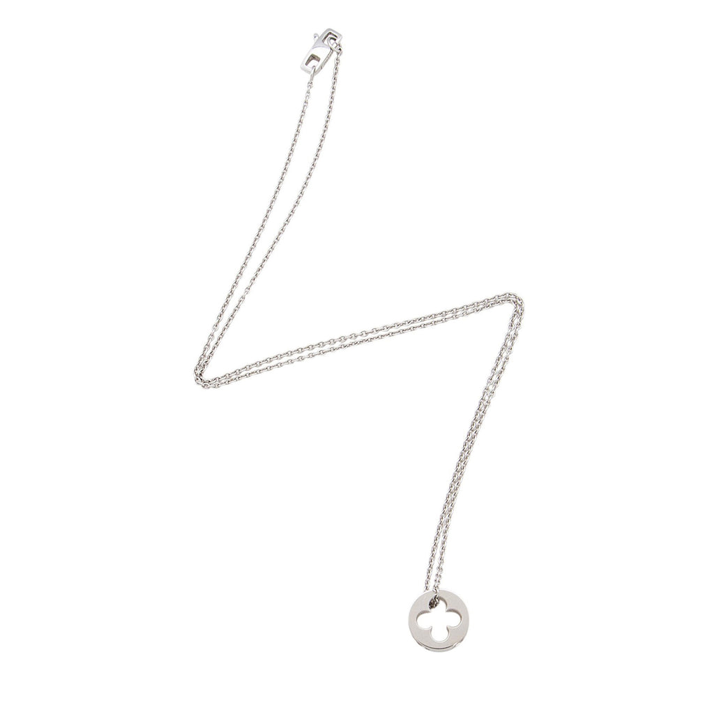 Louis Vuitton 18k White Gold Empreinte Pendant Necklace