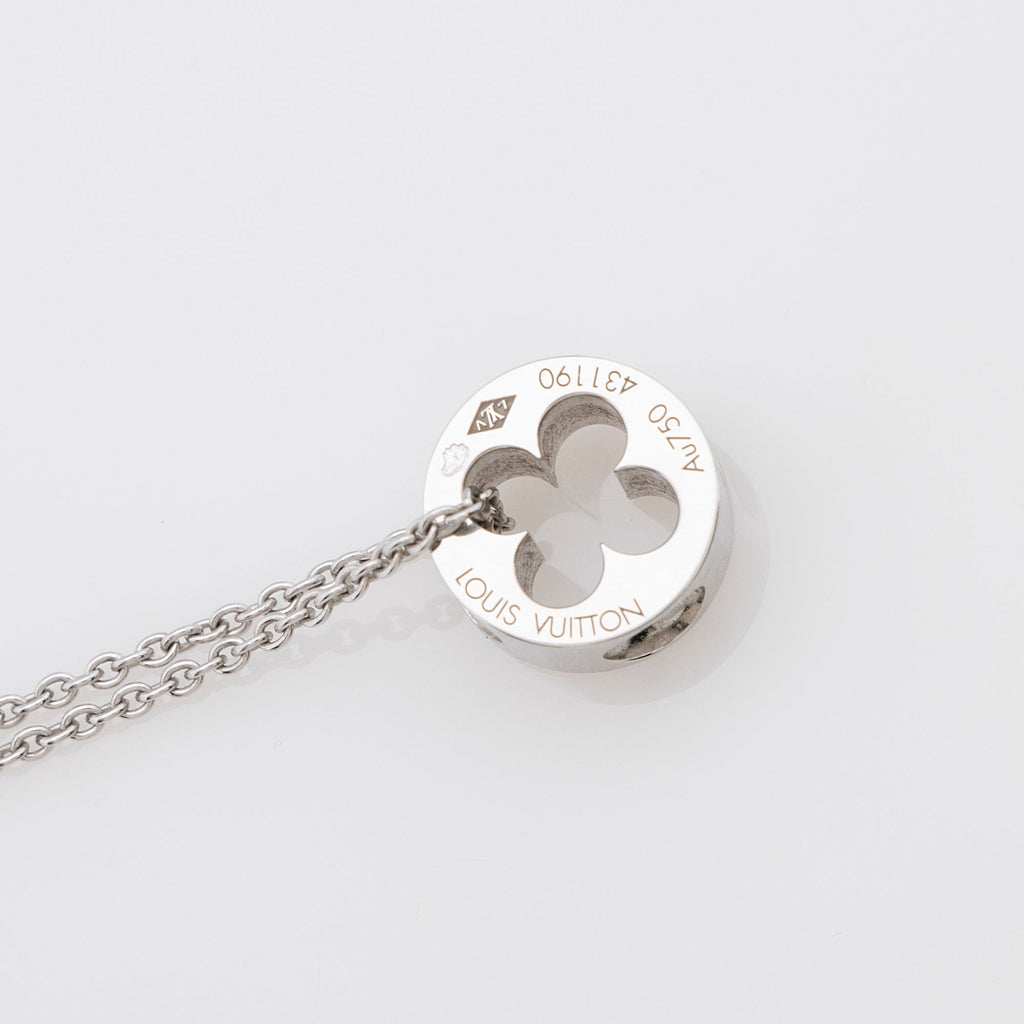 Louis Vuitton 18k White Gold Empreinte Pendant Necklace