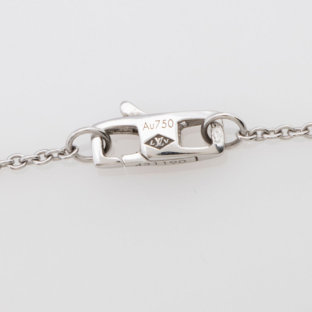 Louis Vuitton 18k White Gold Empreinte Pendant Necklace
