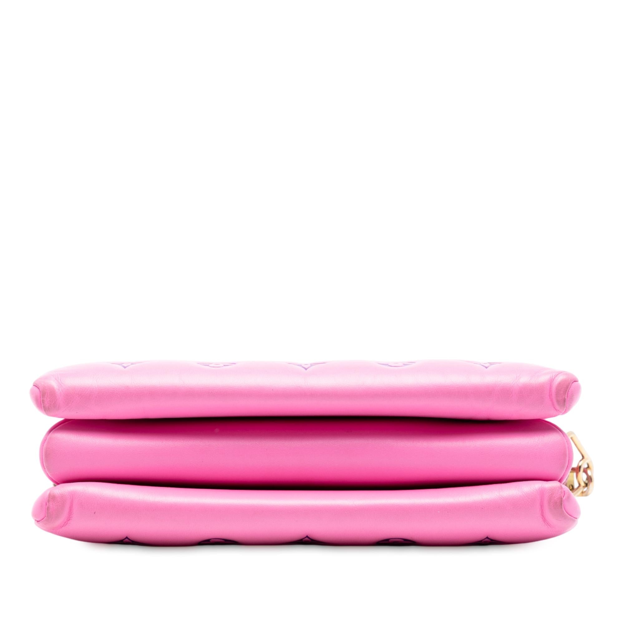 Louis Vuitton Bicolor Monogram Embossed Lambskin Coussin PM