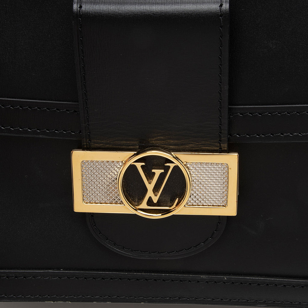 Louis Vuitton Calfskin Dauphine MM Shoulder Bag (SHF-cZl8DJ)