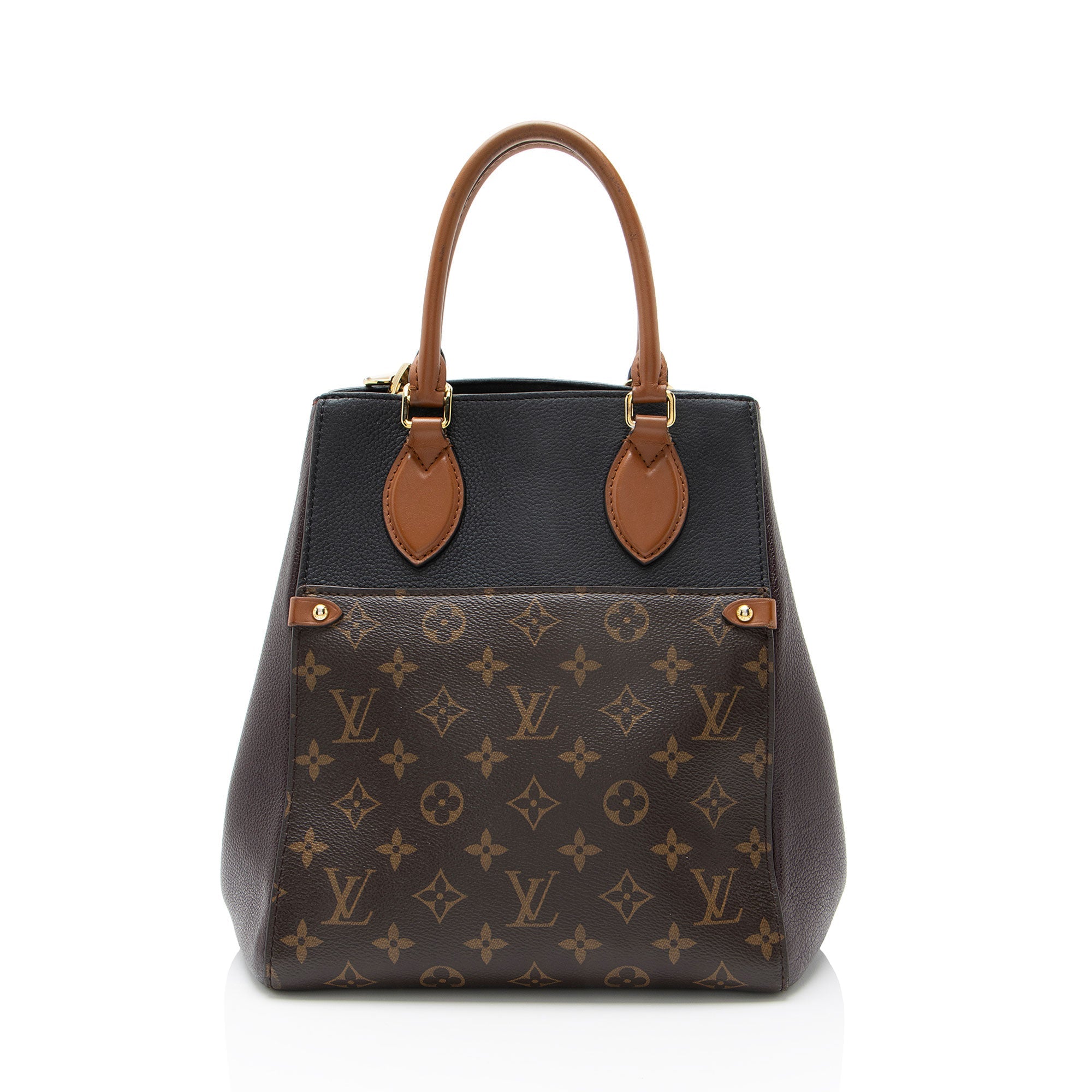 Louis Vuitton Calfskin Monogram Canvas Fold Tote MM