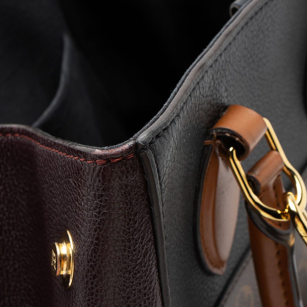 Louis Vuitton Calfskin Monogram Canvas Fold Tote MM