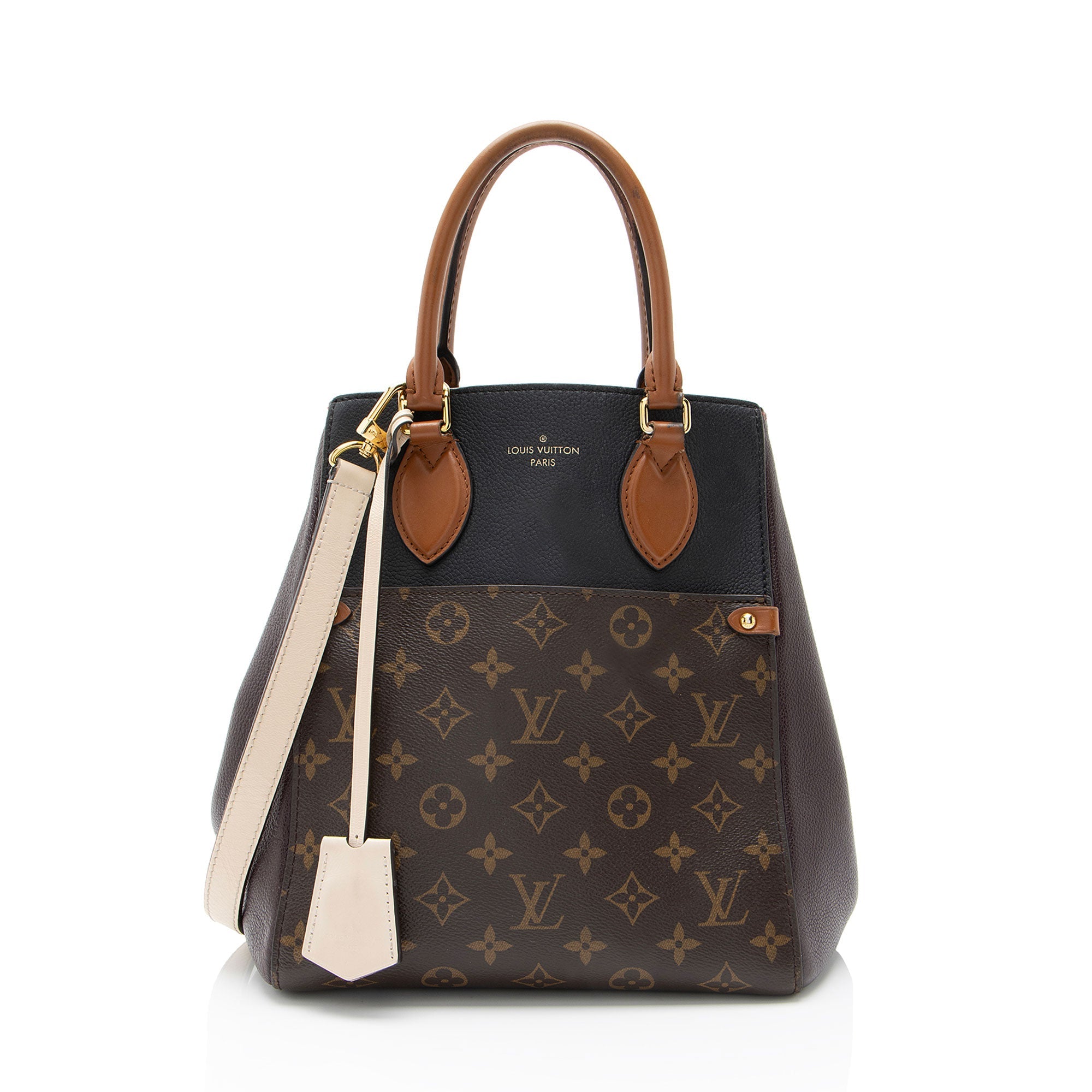 Louis Vuitton Calfskin Monogram Canvas Fold Tote MM