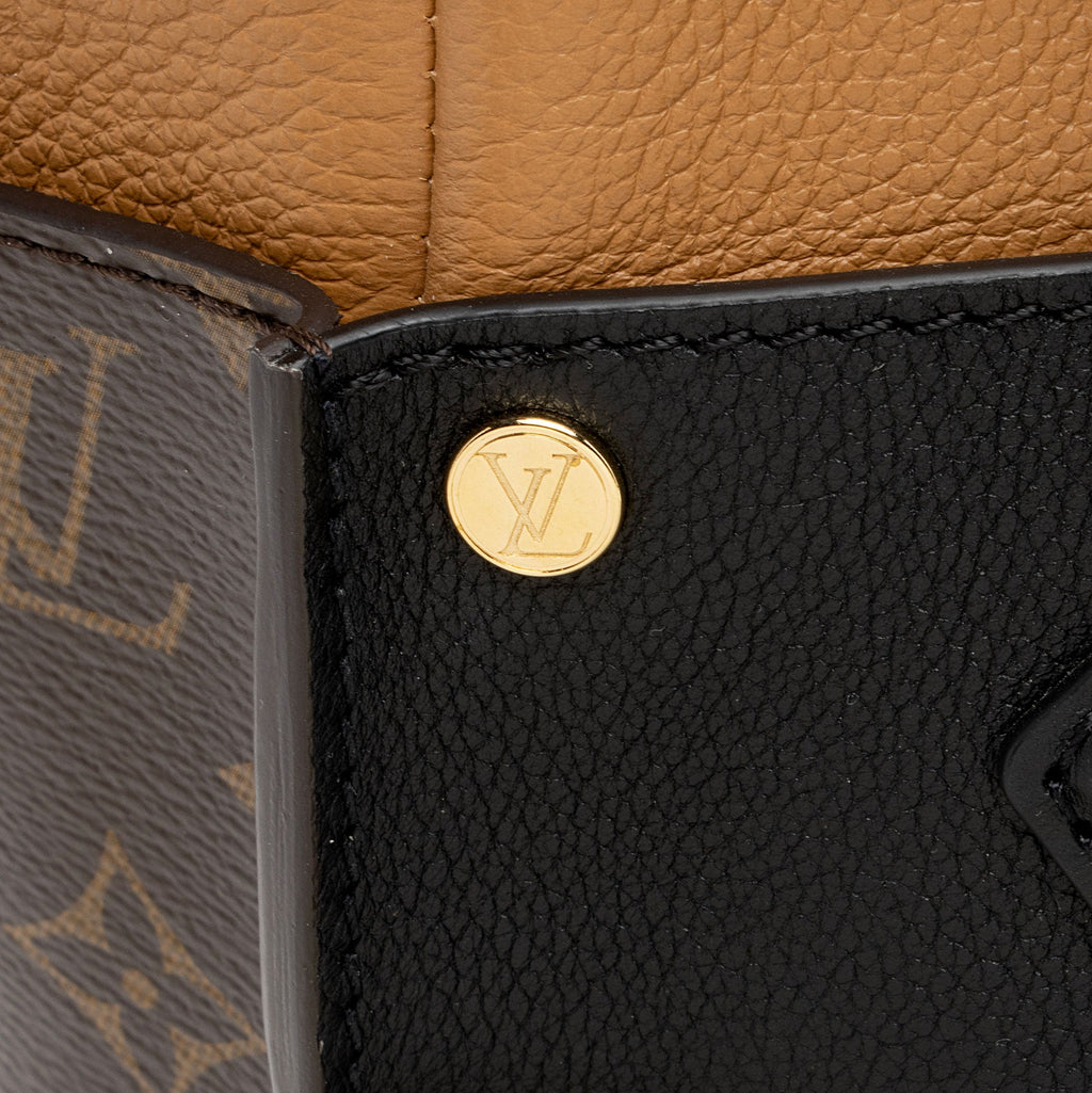 Louis Vuitton Calfskin Monogram Canvas On My Side MM Tote (SHF-bmZRwZ)