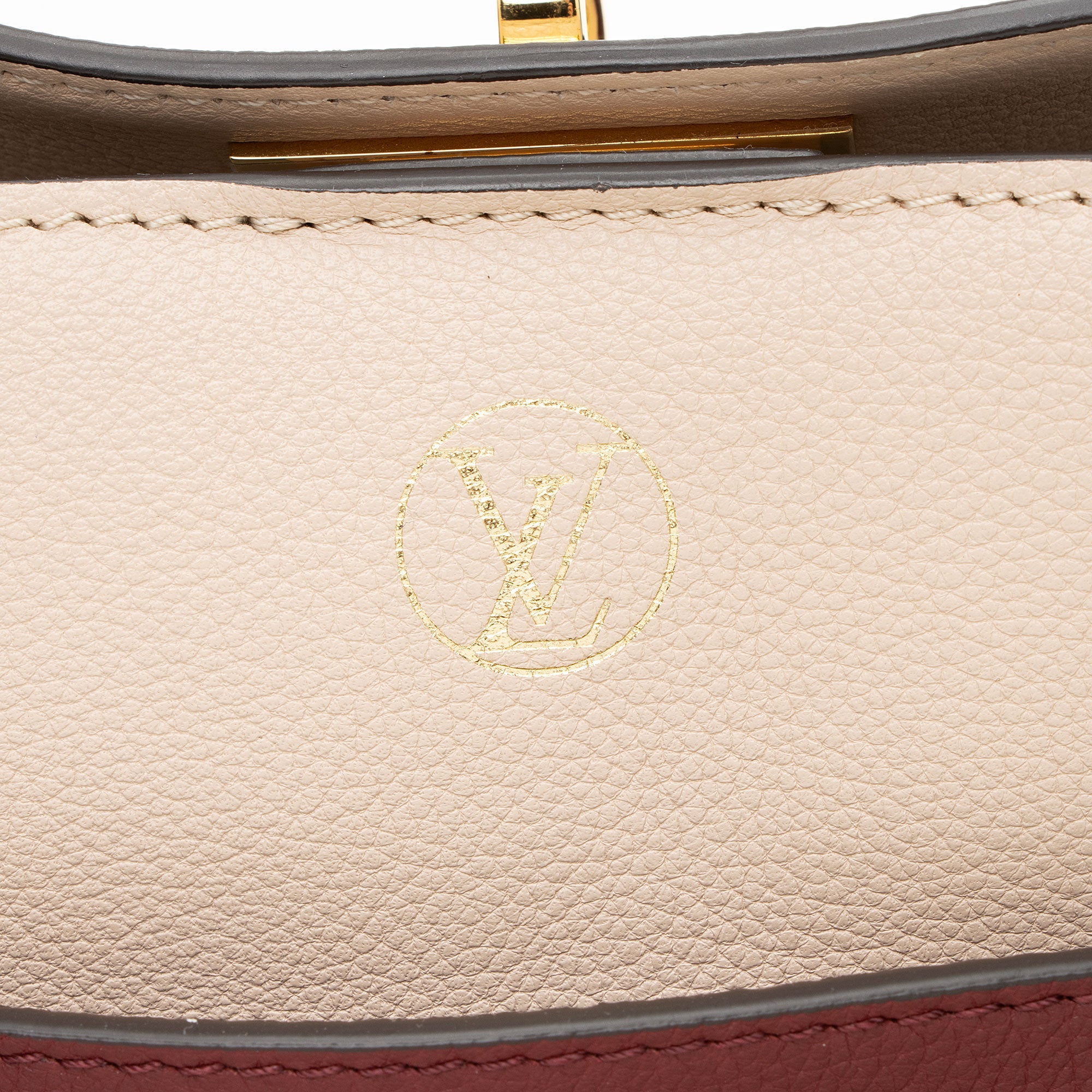 Louis Vuitton Calfskin Monogram Canvas On My Side MM Tote