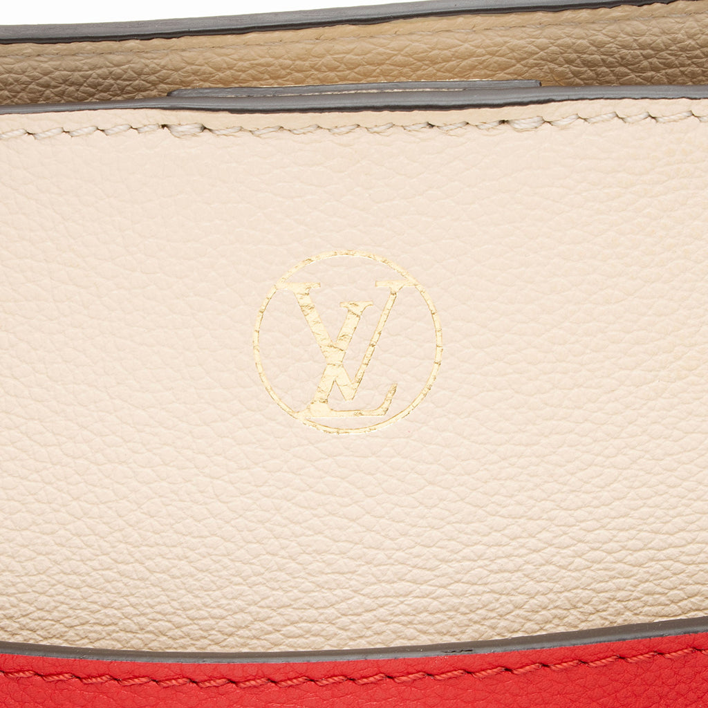 Louis Vuitton Calfskin Monogram Canvas On My Side MM Tote