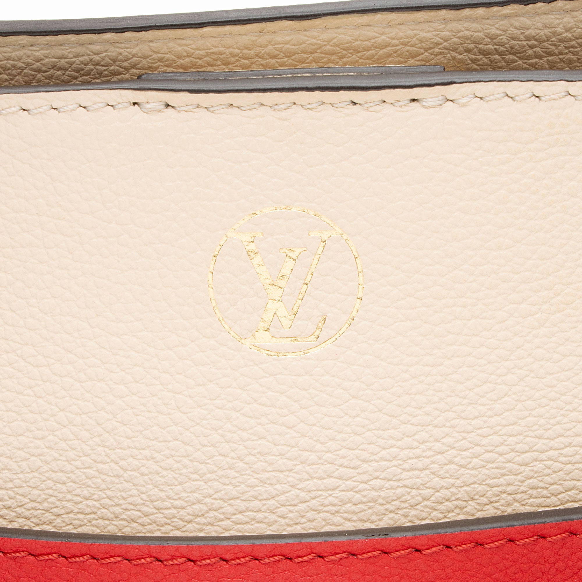 Louis Vuitton Calfskin Monogram Canvas On My Side MM Tote