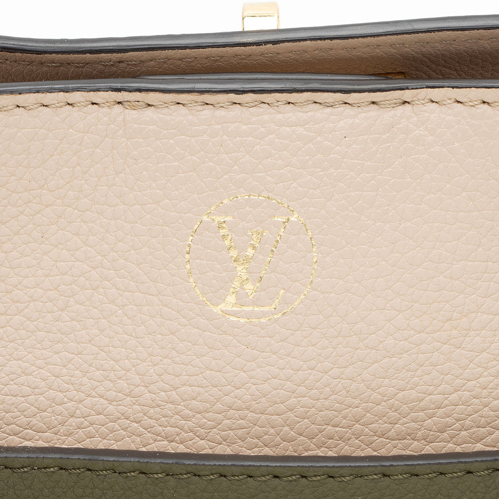 Louis Vuitton Calfskin Monogram Canvas On My Side MM Tote