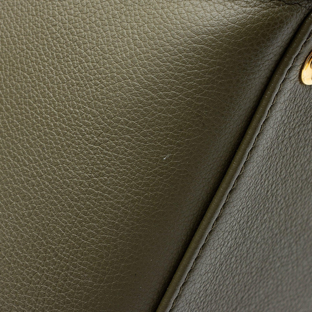 Louis Vuitton Calfskin Monogram Canvas On My Side MM Tote