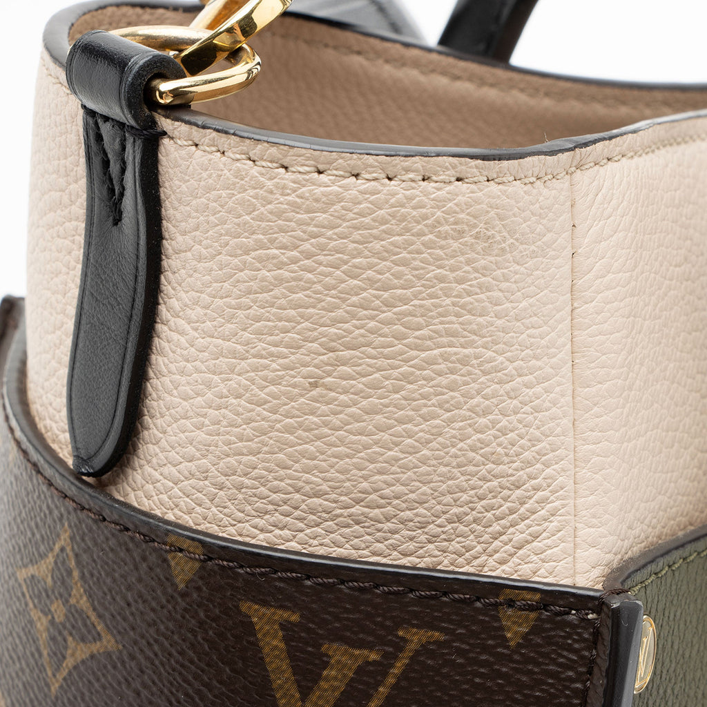 Louis Vuitton Calfskin Monogram Canvas On My Side MM Tote