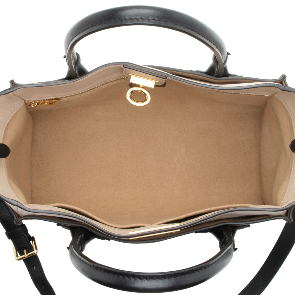 Louis Vuitton Calfskin Monogram Canvas On My Side MM Tote