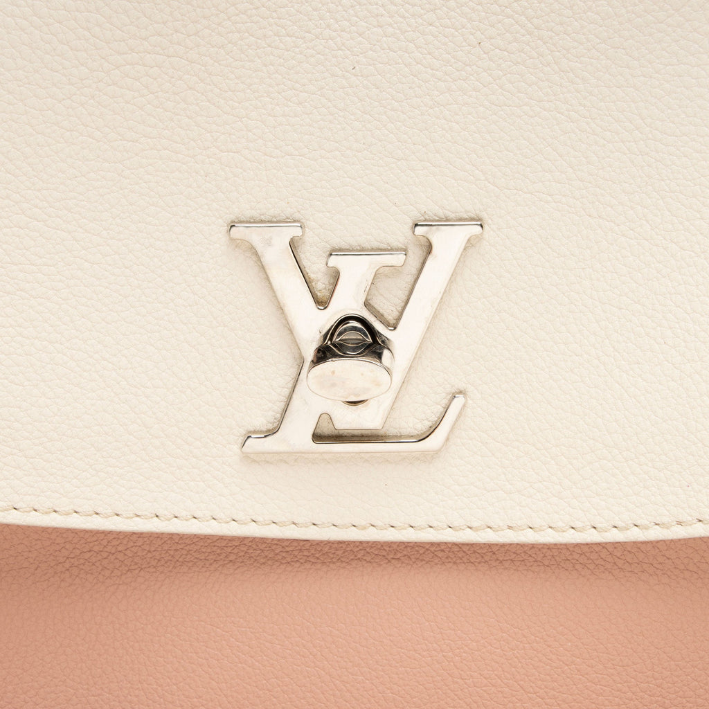Louis Vuitton Calfskin Lockme Ever MM Top Handle (SHF-rz7iDD)