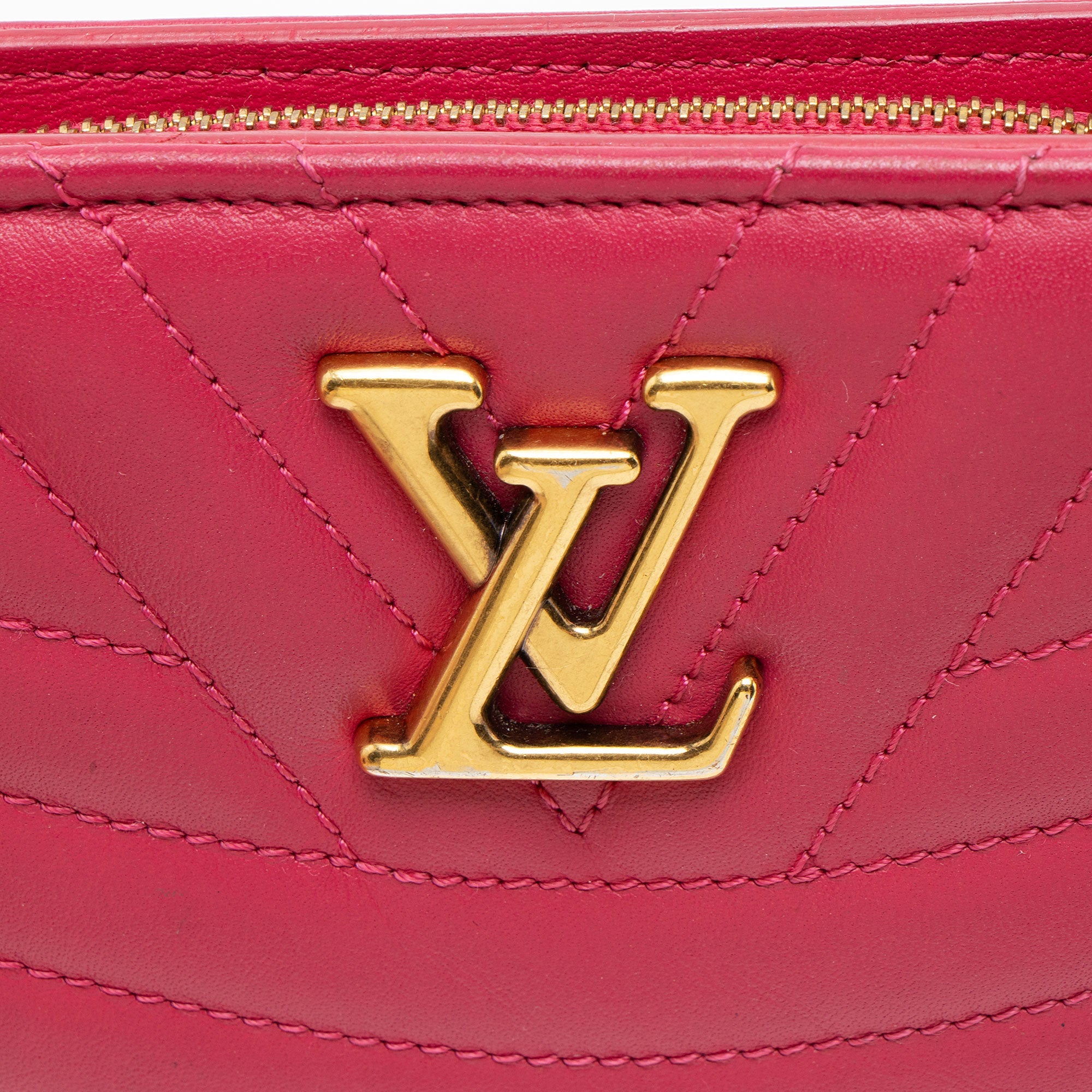 Louis Vuitton Calfskin New Wave Compact Zip Wallet
