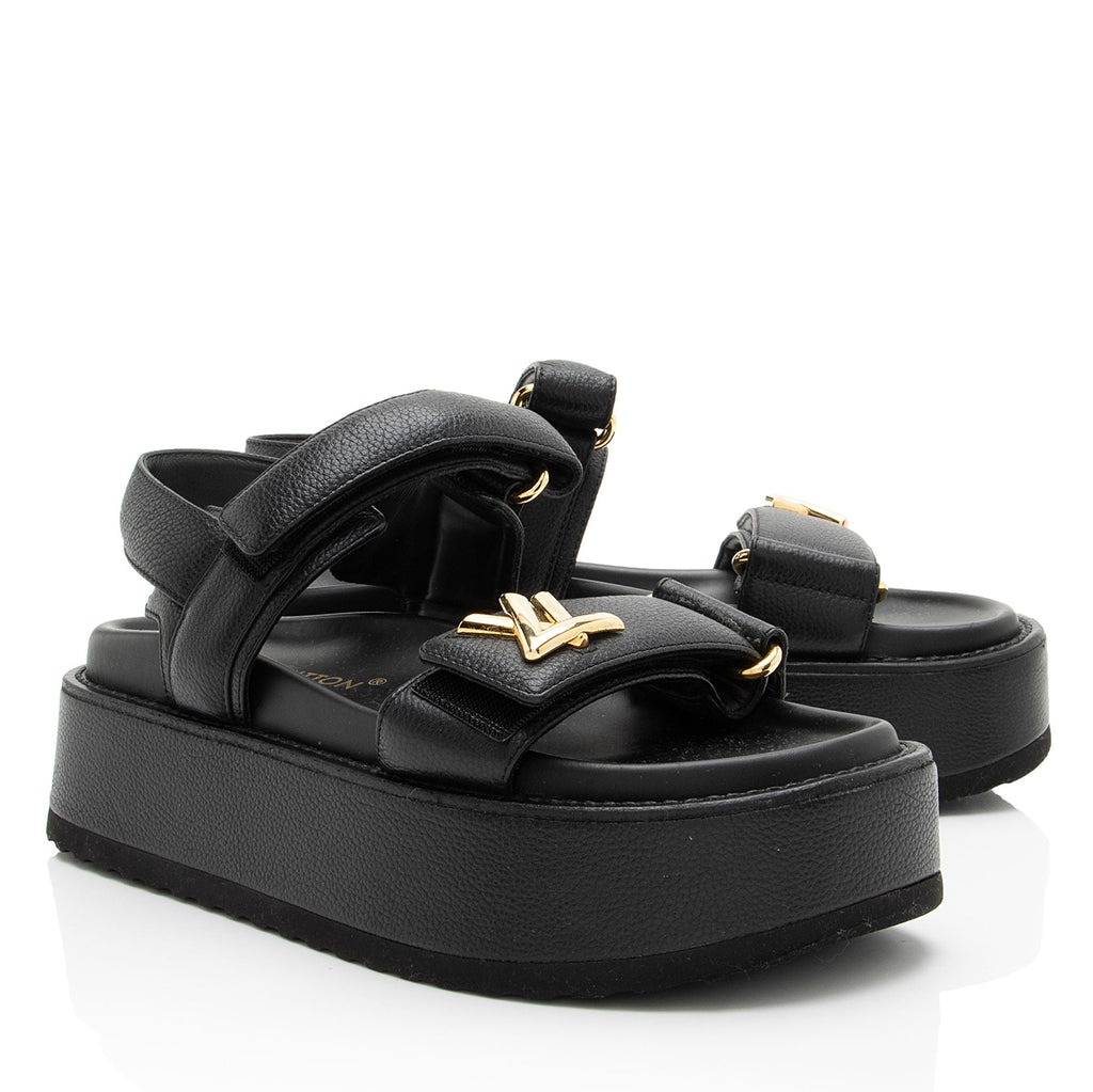 Louis Vuitton Calfskin Sunset Comfort Sandals - Size 6.5 / 36.5