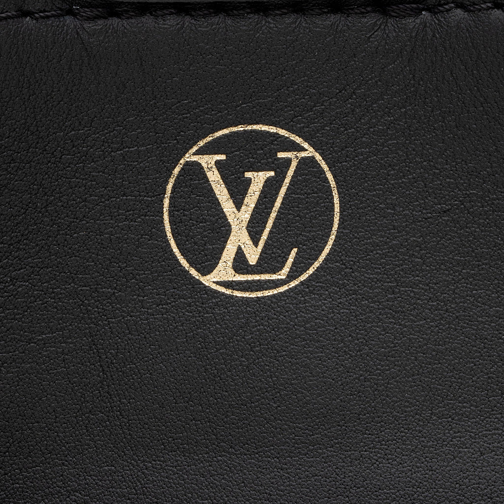 Louis Vuitton Calfskin Tufted Monogram Canvas On My Side MM Tote (SHF-rALkar)