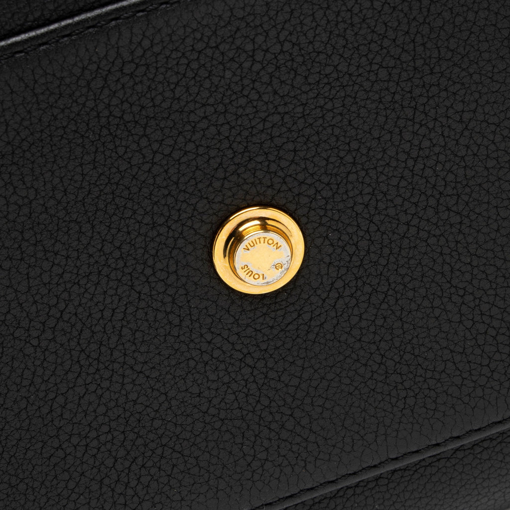 Louis Vuitton Calfskin Tufted Monogram Canvas On My Side MM Tote (SHF-bIbven)
