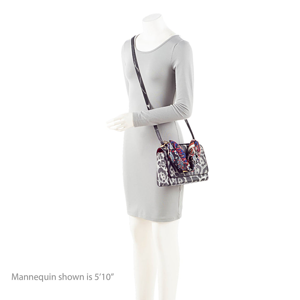 Louis Vuitton Coated Canvas Wild Animal Print Twist MM Shoulder Bag