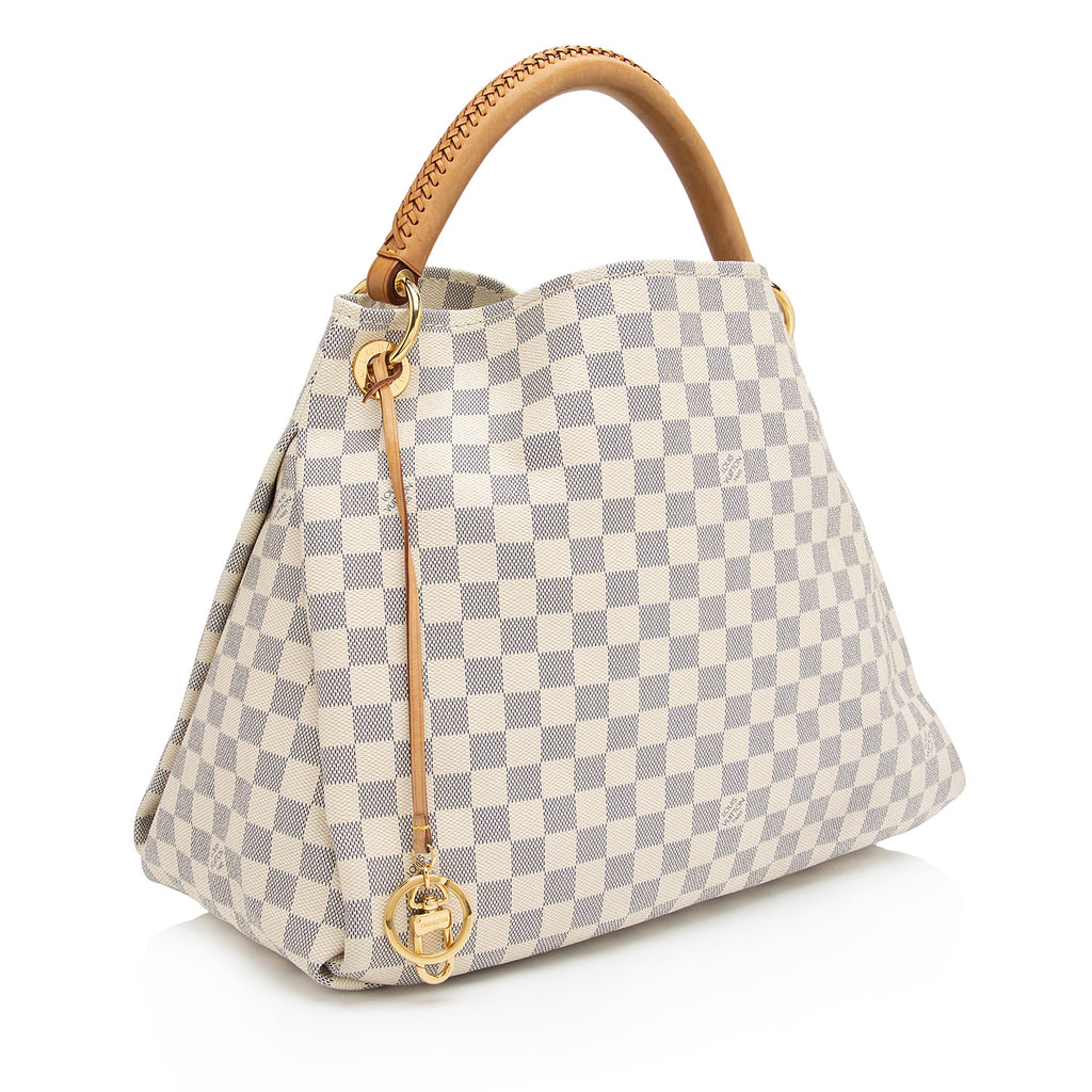 Louis Vuitton Damier Azur Artsy MM Shoulder Bag (SHF-e4MqKD)