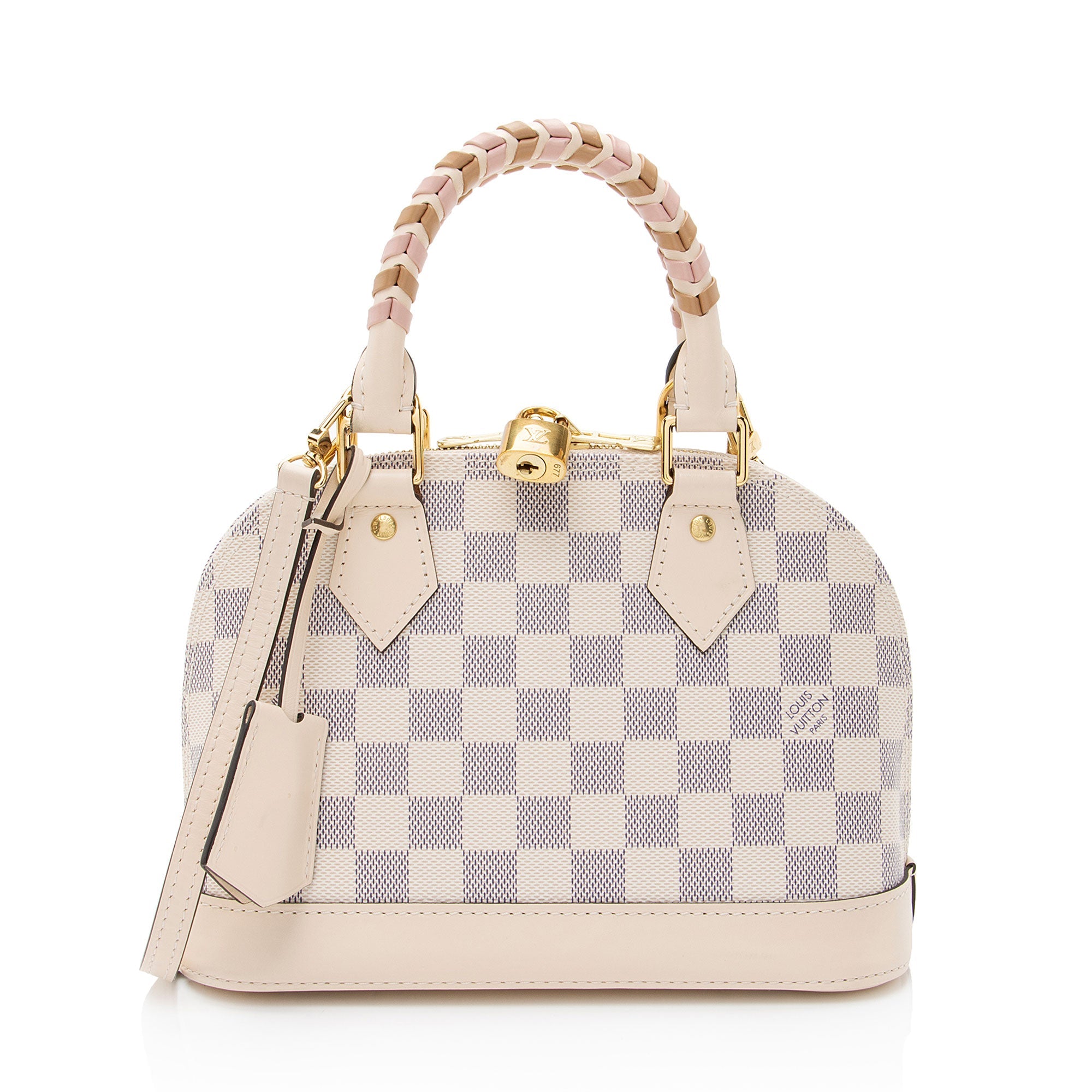 Louis Vuitton Damier Azur Braided Alma BB Satchel