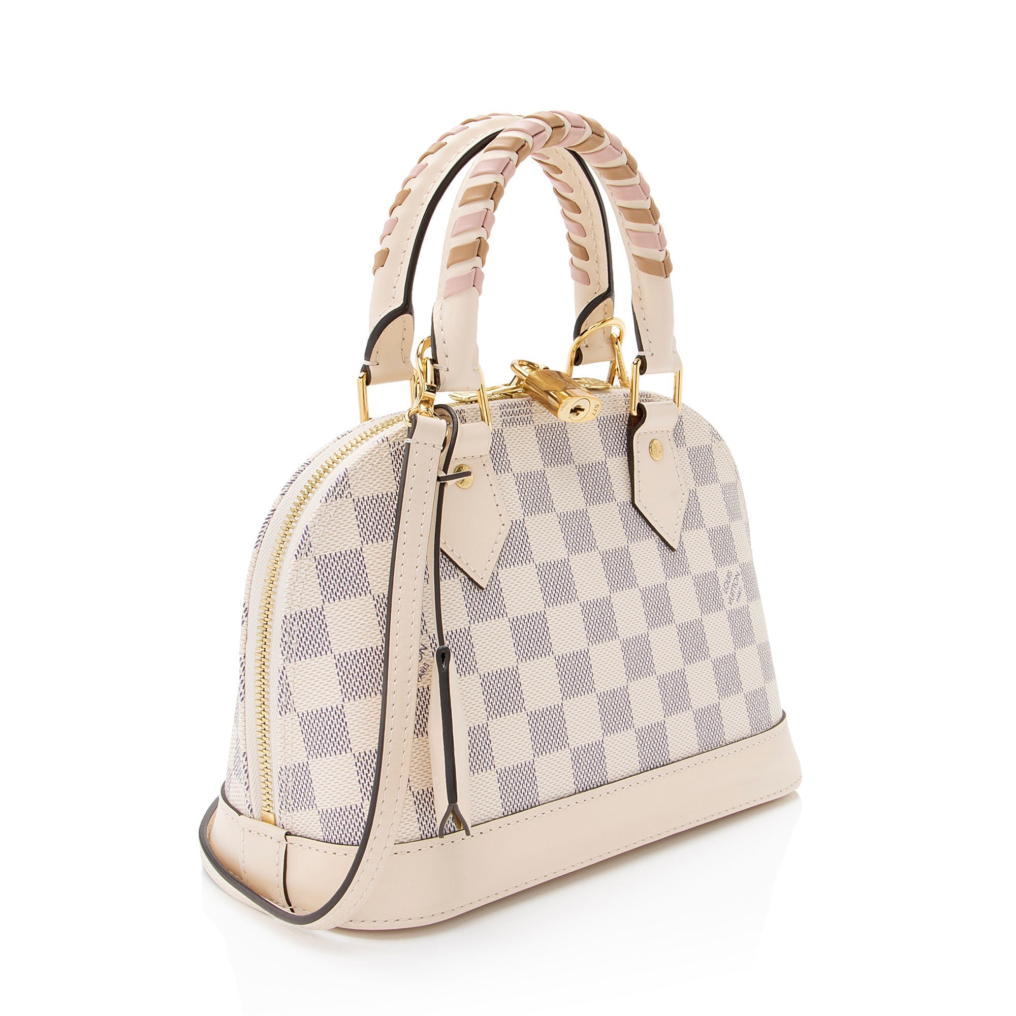 Louis Vuitton Damier Azur Braided Alma BB Satchel