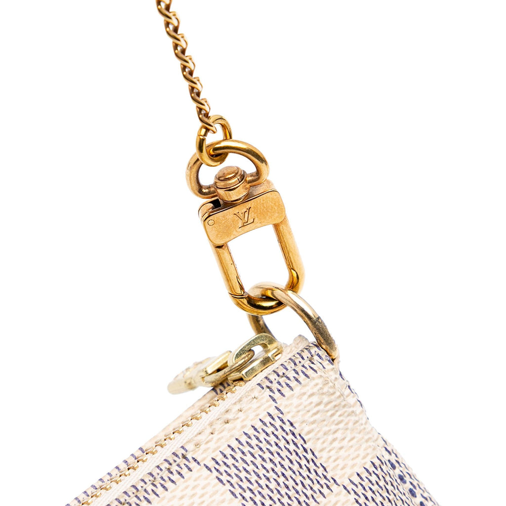 Louis Vuitton Damier Azur Christmas Birds Mini Pochette Accessoires