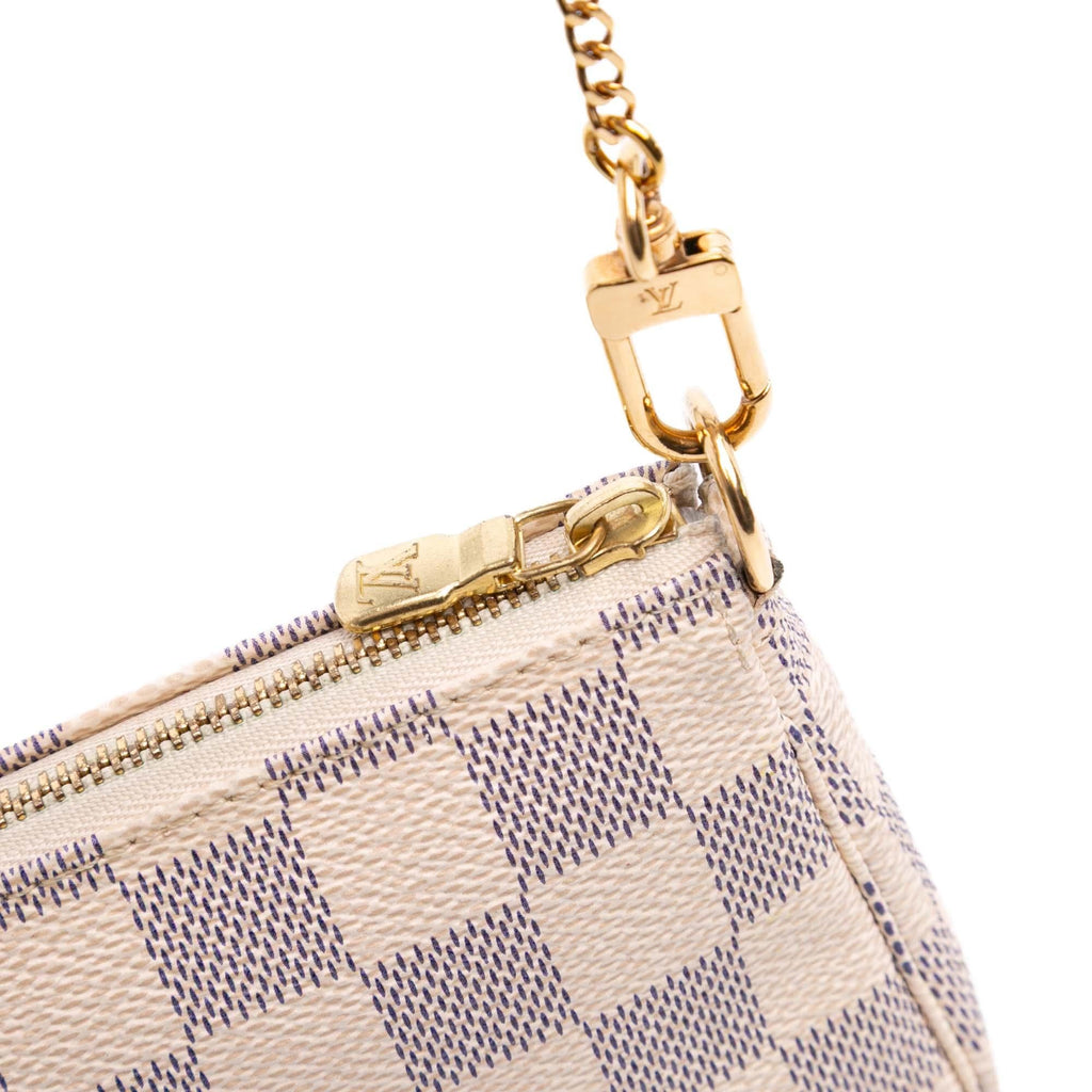 Louis Vuitton Damier Azur Christmas Birds Mini Pochette Accessoires