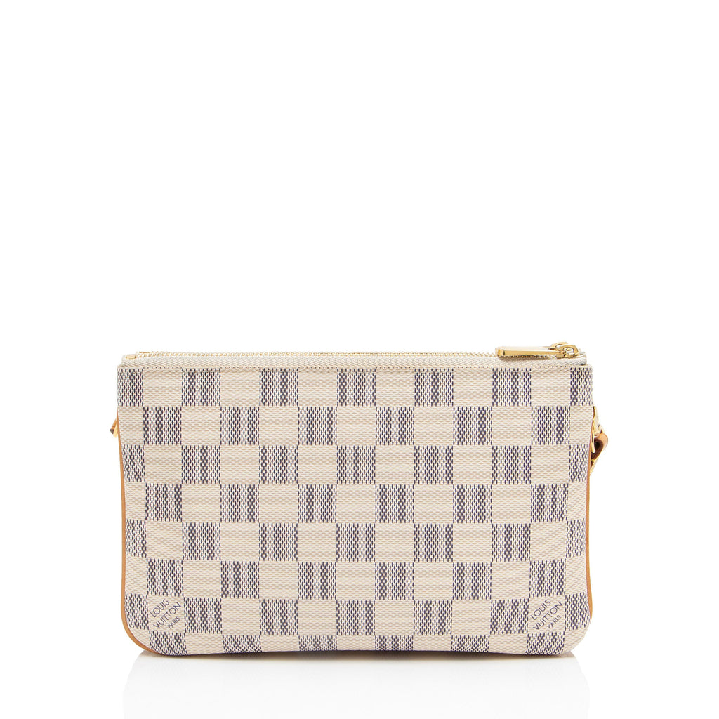 Louis Vuitton Damier Azur Double Zip Pochette