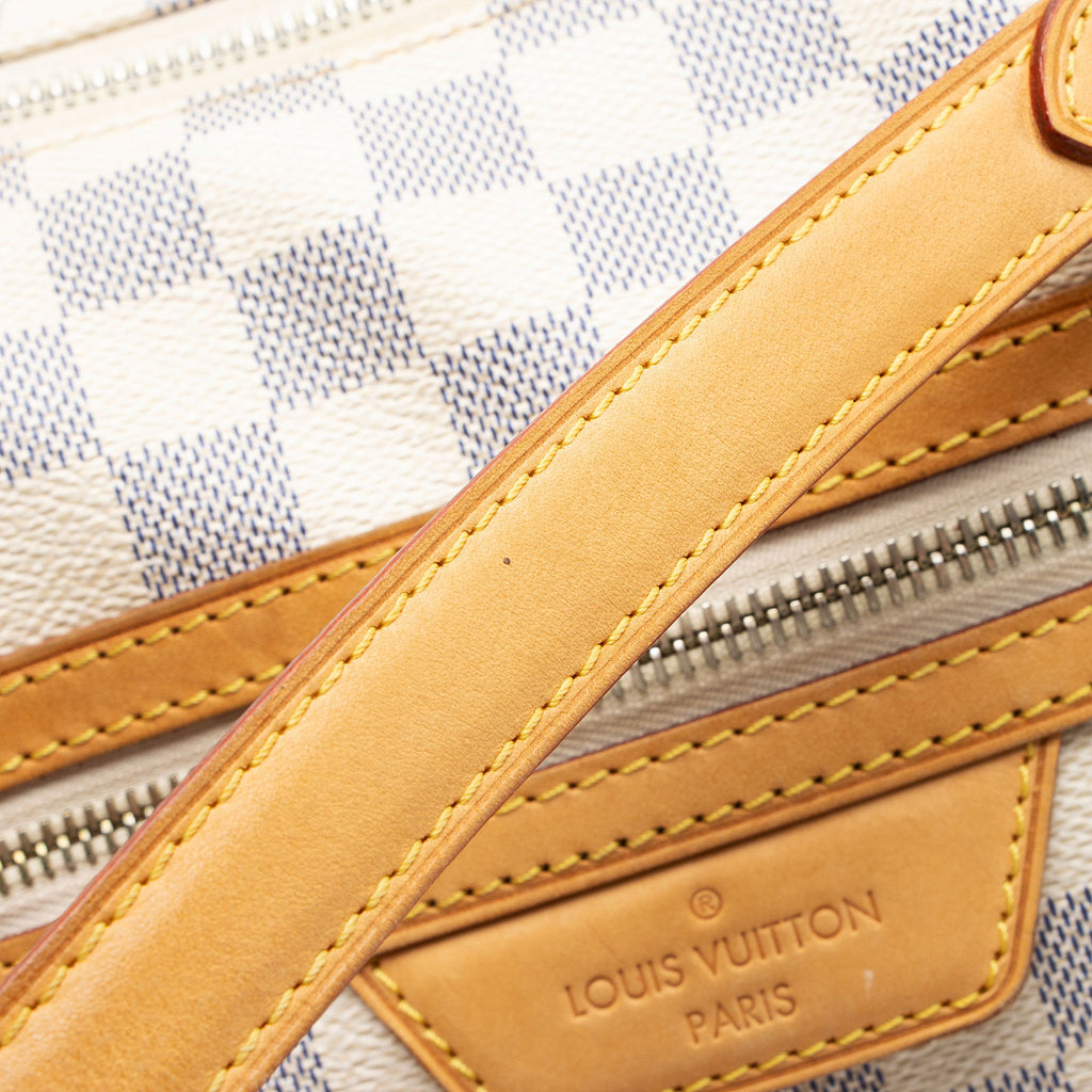 Louis Vuitton Damier Azur Evora MM Tote (SHF-hDLcg6)