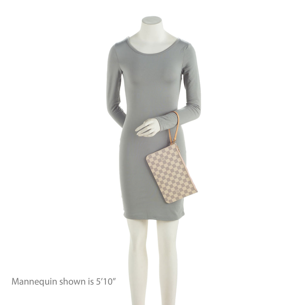 Louis Vuitton Damier Azur Neverfull MM Pochette (SHF-9Dt044)
