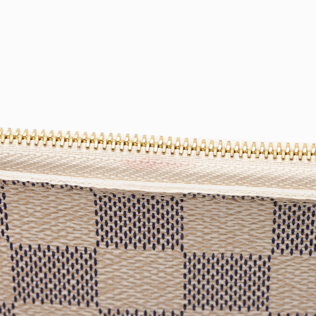 Louis Vuitton Damier Azur Neverfull MM Pochette (SHF-pOWDWj)
