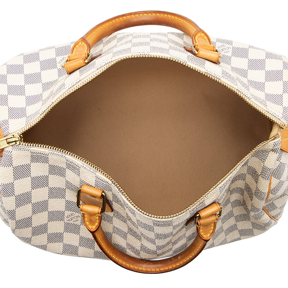 Louis Vuitton Damier Azur Speedy 30 Satchel (SHF-19062)