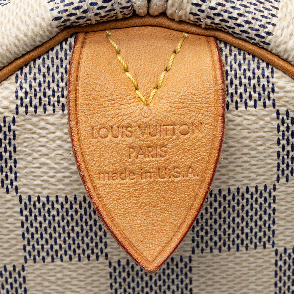 Louis Vuitton Damier Azur Speedy 30 Satchel (SHF-19062)