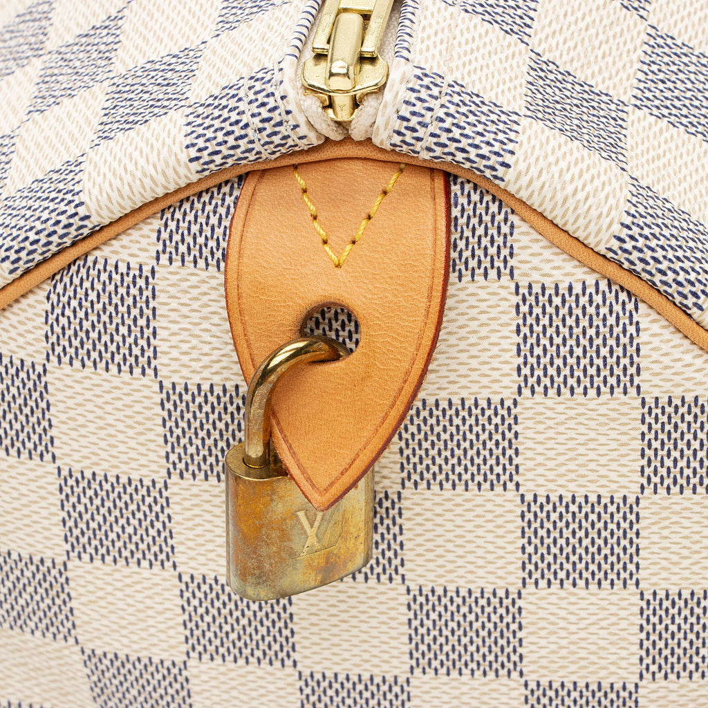 Louis Vuitton Damier Azur Speedy 30 Satchel