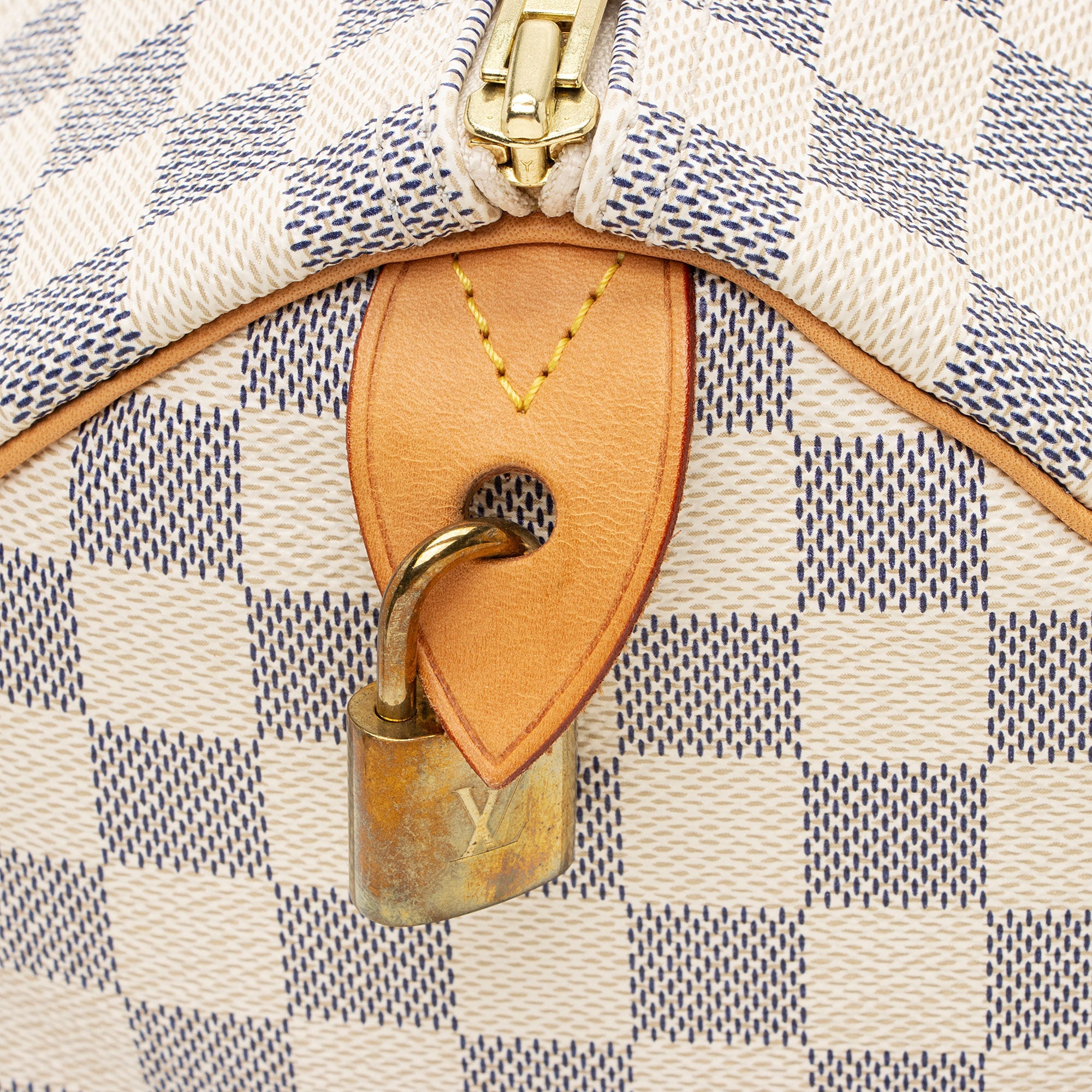 Louis Vuitton Damier Azur Speedy 30 Satchel