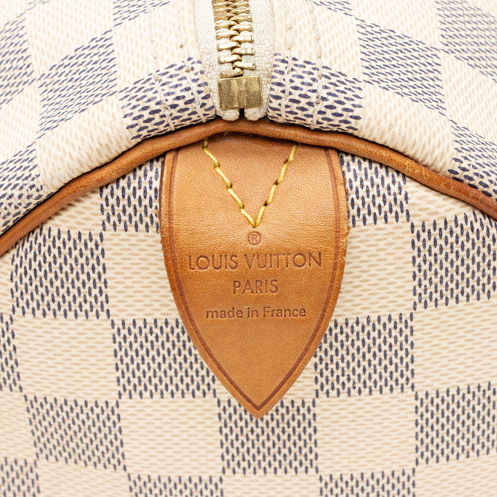 Louis Vuitton Damier Azur Speedy 30 Satchel