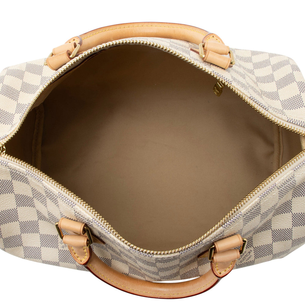 Louis Vuitton Damier Azur Speedy 30 Satchel