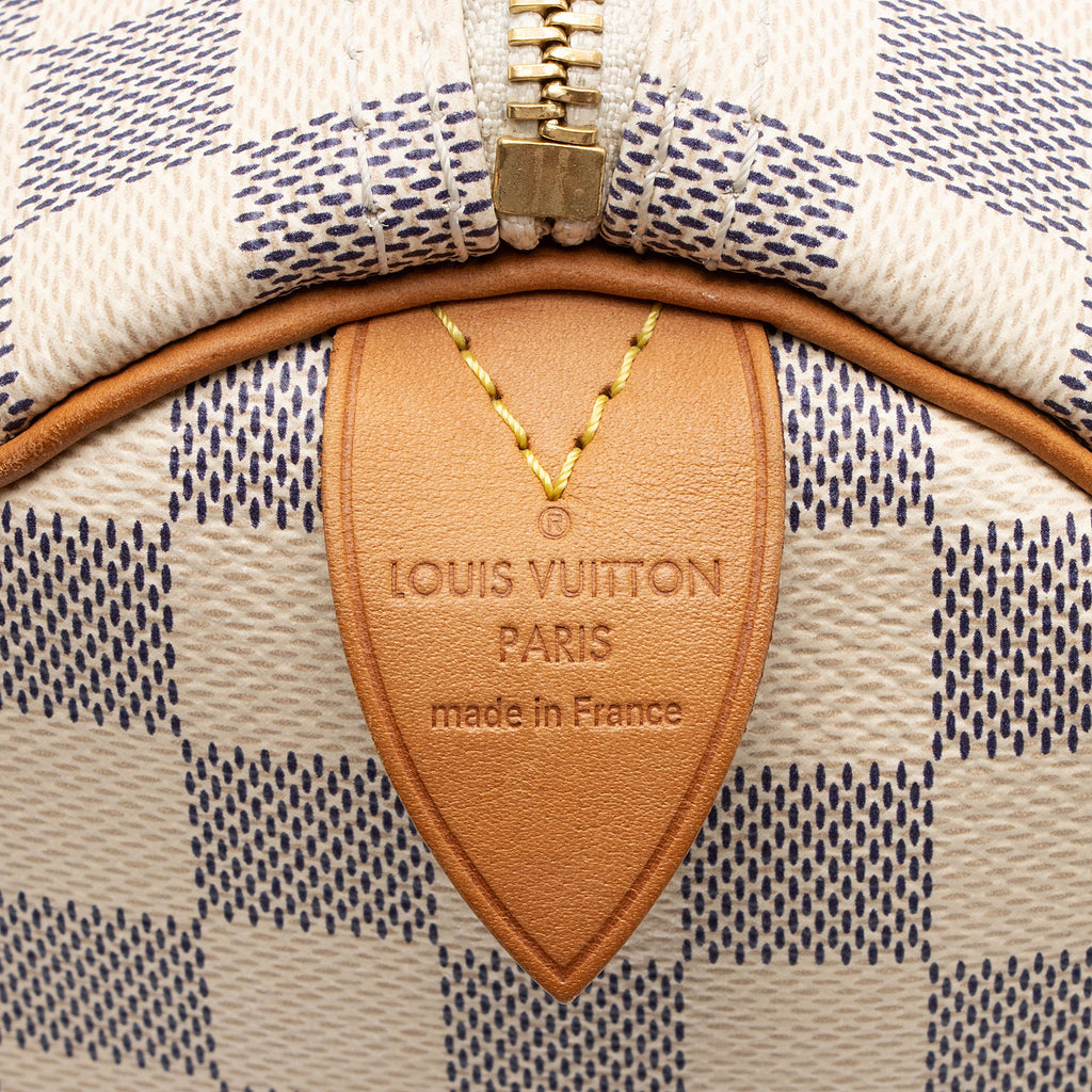 Louis Vuitton Damier Azur Speedy 30 Satchel